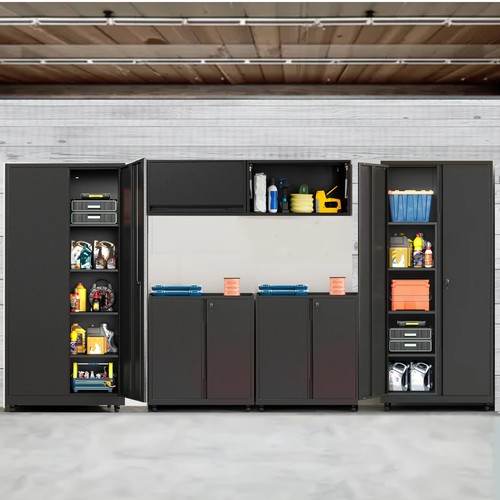 Pcs rolling garage cabinets - 6,