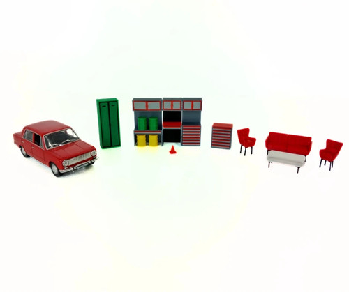 Scale diorama garage - scale,