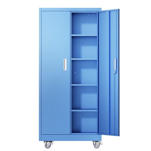 Rolling metal storage - 71"h,
